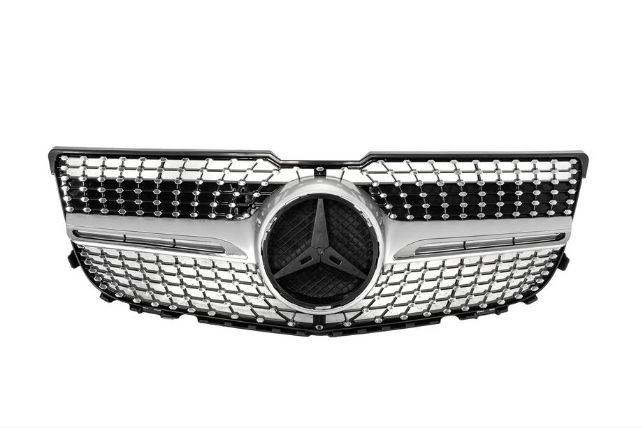 Mercedes GLK třída X204 2008–2015 Přední maska Diamond Silver (2013-2015) Pro kameru Fotografie 5