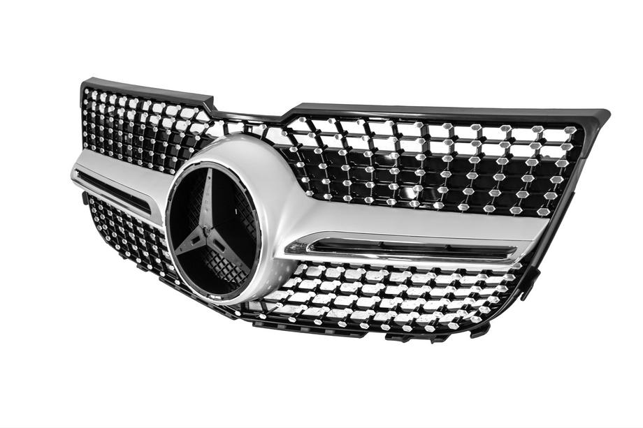 Mercedes GLK třída X204 2008–2015 Přední maska Diamond Silver (2013-2015) Pro kameru Fotografie 6
