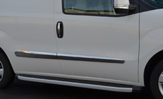 Fiat Doblo II 2010–2022 Chromové lišty dveří (4 ks, nerez) OmsaLine – italská nerezová ocel fotografie 5