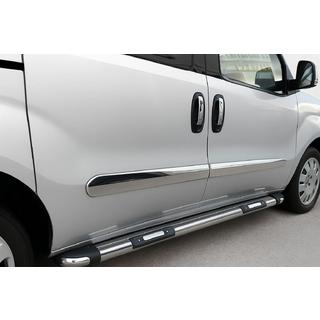 Chromové lišty dveří (4 ks, nerez) Fiat Doblo II 2010–2022 fotografie 1