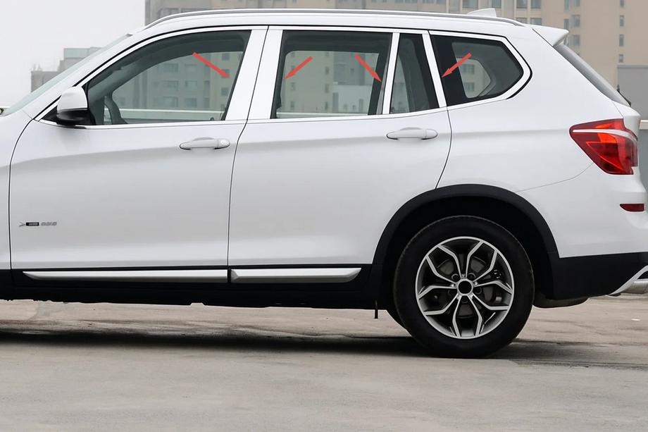 BMW X3 F25 2011–2018 Nerezové kryty sloupků dveří Image