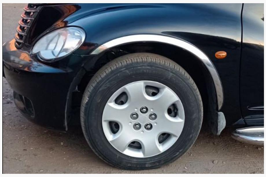 Chrysler PT Cruiser 2000–2010 Nerezové lišty na lemy blatníků (4 ks) Fotografie 2
