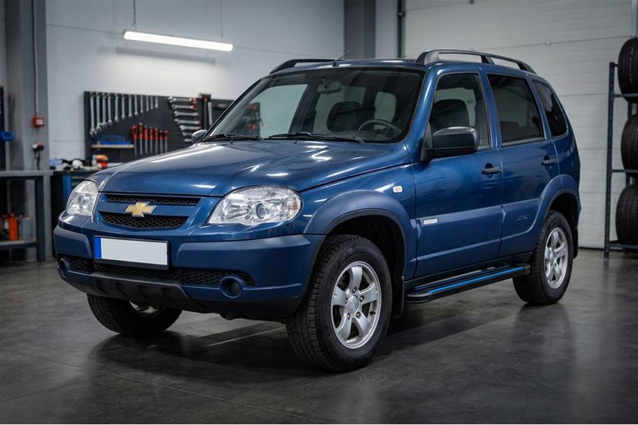 Chevrolet Niva 1998–2020 Boční nášlapy Maya Blue (2 ks, hliník) Image