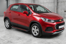Chevrolet Trax 2012–2023 Boční nášlapy Maya Red (2 ks, hliník) fotografie 1