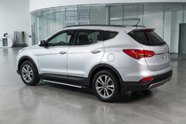 Hyundai Santa Fe 3 2012–2018 Boční prahy Bosphorus Grey (2 ks, hliník) fotografie 1