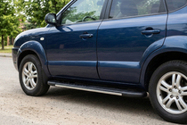 Hyundai Tucson JM 2004– Boční prahy Bosphorus Grey (2 ks, hliník) fotografie 1
