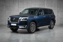 Nissan Patrol Y62 2010–2024 Boční prahy Maydos V2 (2 ks, hliník ↗ nerez) fotografie 1