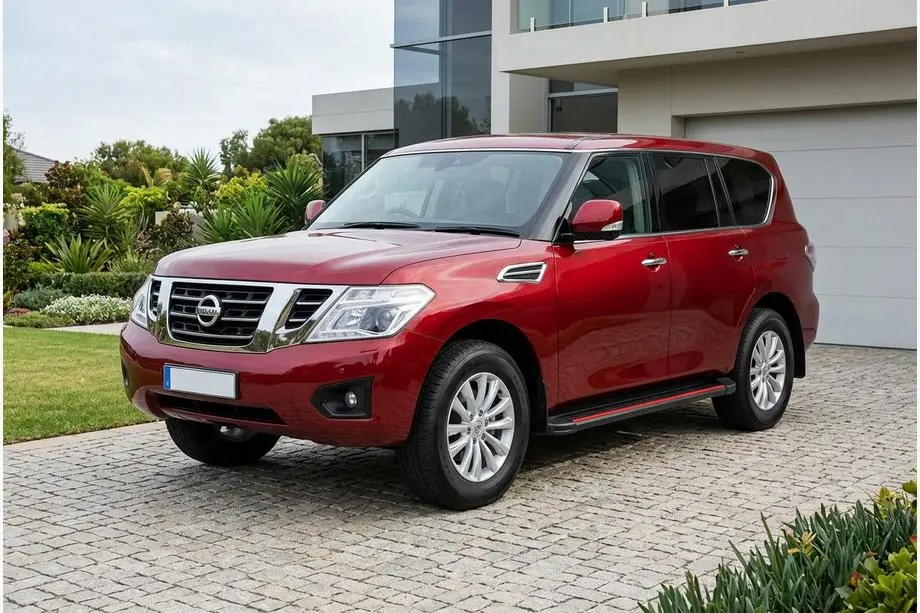 Nissan Patrol Y62 2010–2024 Boční nášlapy Maya Red (2 ks, hliník) Fotografie 1