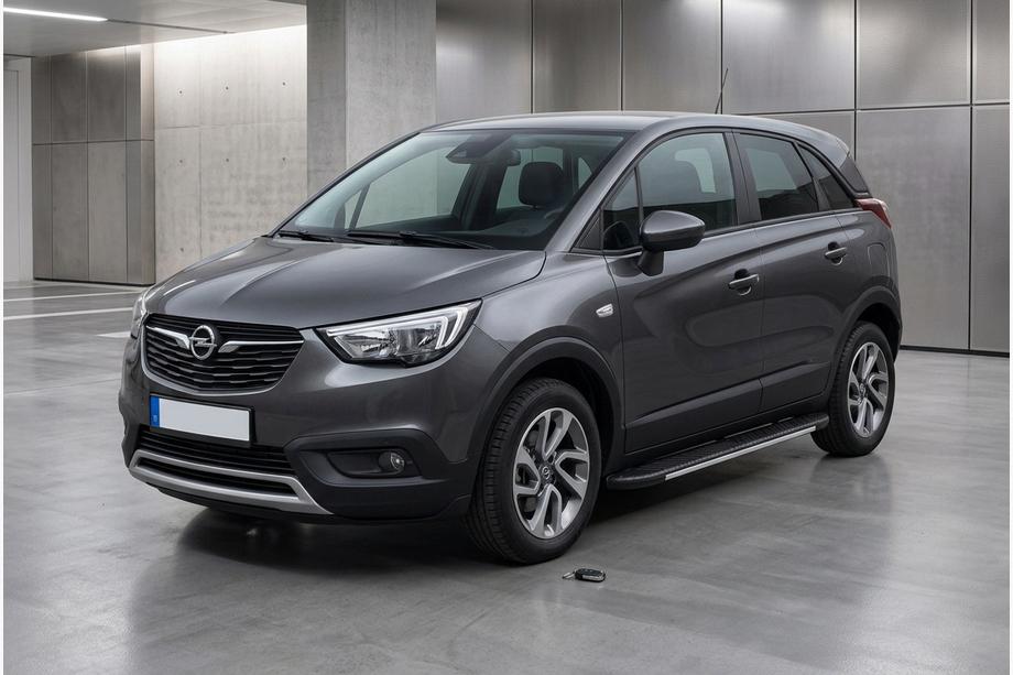 Opel Crossland X 2017–2024 Boční prahy Bosphorus Grey (2 ks, hliník) Image
