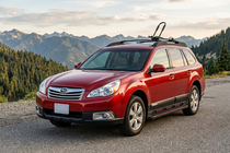 Subaru Outback 2009–2014 Boční nášlapy Maya Red (2 ks, hliník) fotografie 1