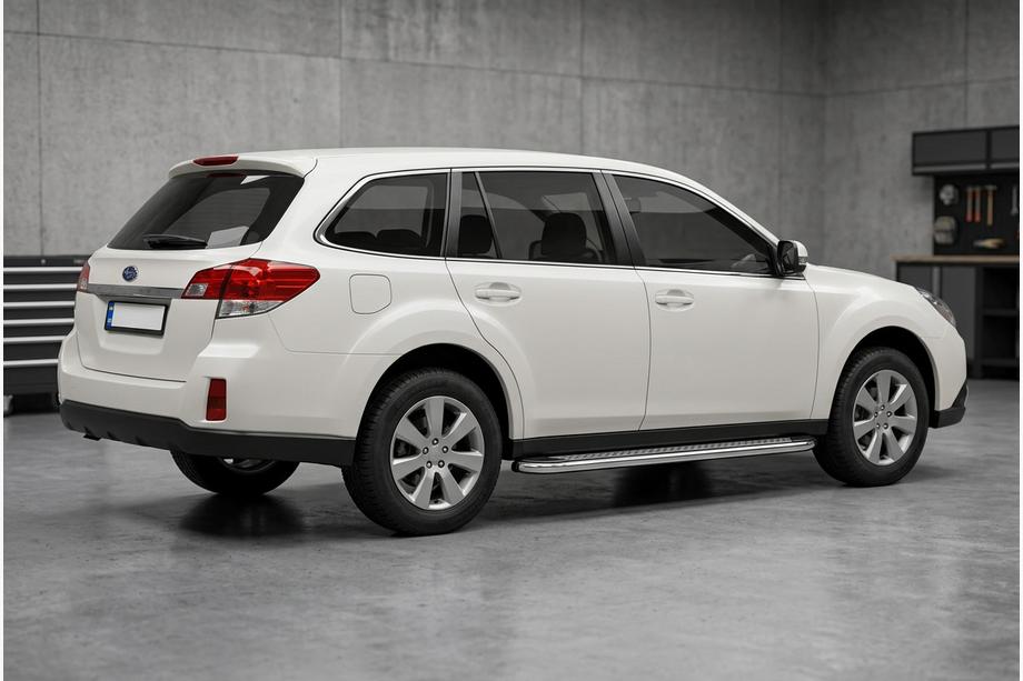 Subaru Outback 2009–2014 Boční prahy Maydos V2 (2 ks, hliník ↗ nerez) Image