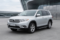 Toyota Highlander 2008–2013 Boční prahy Bosphorus Grey (2 ks, hliník) fotografie 1