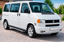 Volkswagen T4 Caravelle/Multivan 1990–2003 Boční prahy Bosphorus Grey (2 ks, hliník) Dlouhý rozvor fotografie 1
