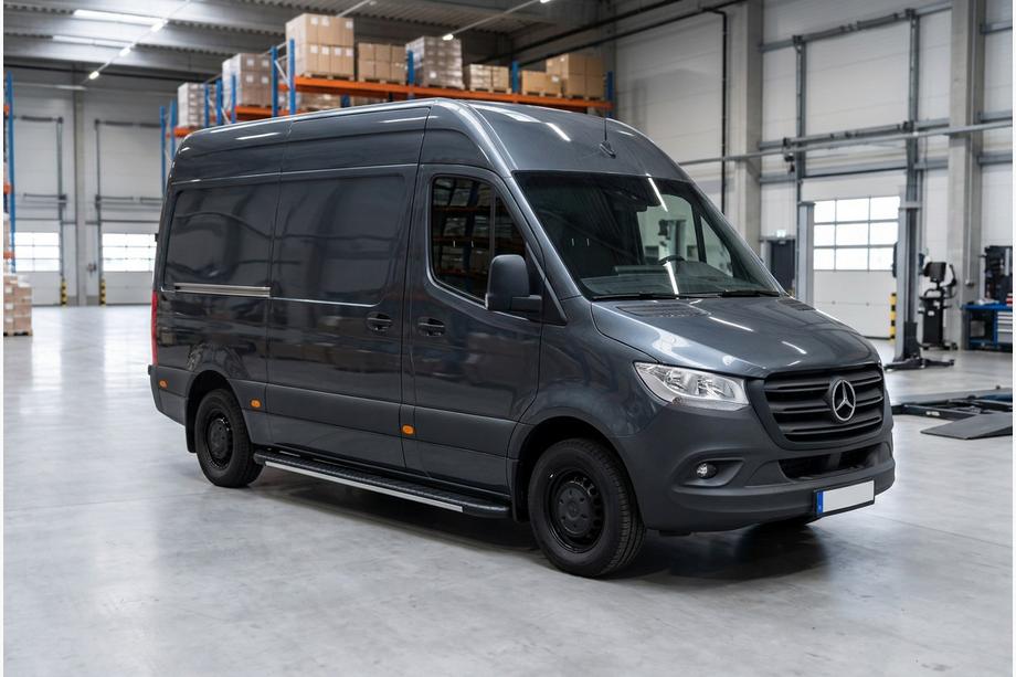 Mercedes Sprinter W907/W910 2018– Boční prahy Bosphorus Grey (2 ks, hliník) Long/ExtraLong Image