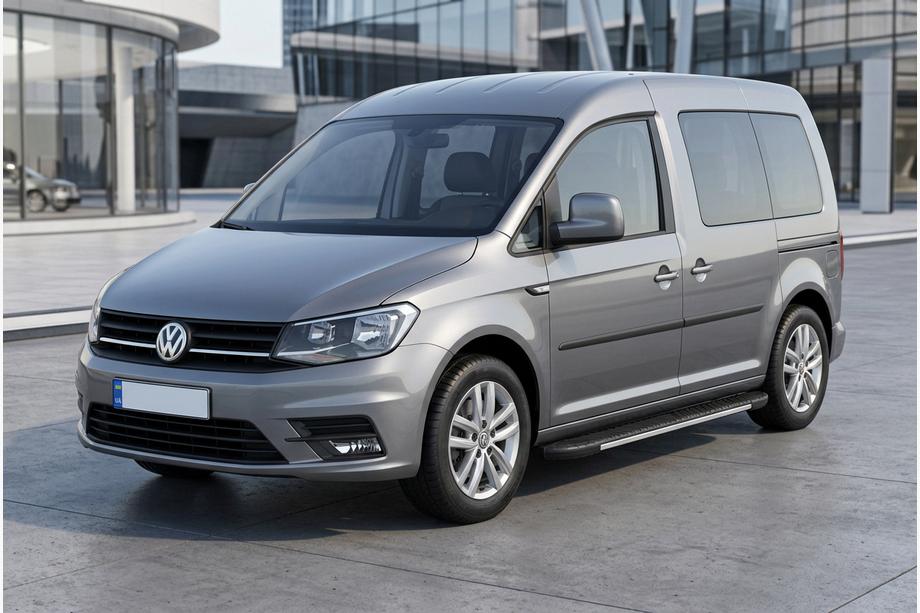 Volkswagen Caddy 2015–2020 Boční prahy Bosphorus Grey (2 ks, hliník) Image