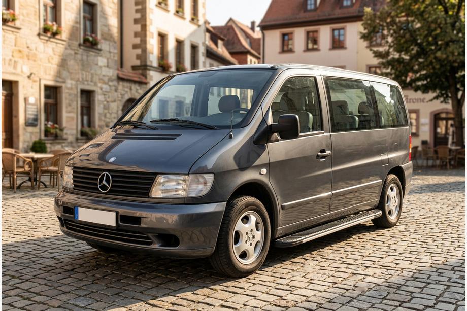 Mercedes Vito W638 1996–2003 Boční prahy Bosphorus Grey (2 ks, hliník) Fotografie 1