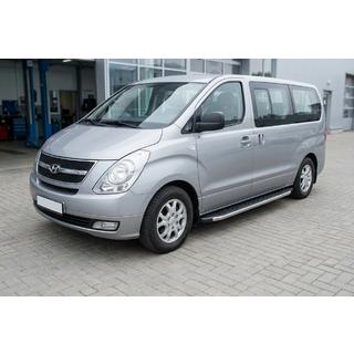 Boční nášlapy BlackLine (2 ks, hliník) Hyundai H300, H1, Starex 2008–2020 fotografie 1