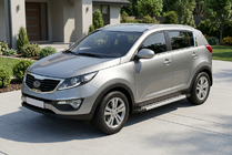 Kia Sportage 2010–2015 Boční prahy New Vision Grey (2 ks., hliník) fotografie 1