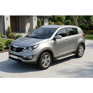 Boční prahy New Vision Grey (2 ks., hliník) Kia Sportage 2010–2015 fotografie 1