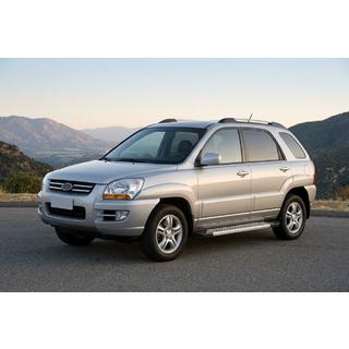 Boční prahy New Vision Grey (2 ks., hliník) Kia Sportage 2004–2010 fotografie 1