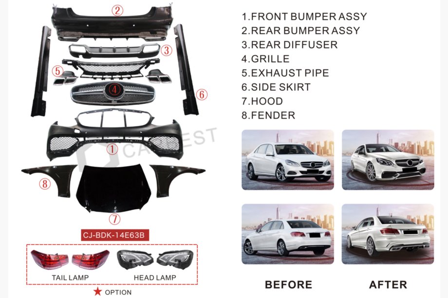 Mercedes E-Class W212 2009–2016 Facelift kit na E63 AMG 2016 Fotografie 34