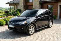 Mitsubishi Outlander 2006–2012 Boční nášlapy Tayga Black (2 ks, hliník) fotografie 1