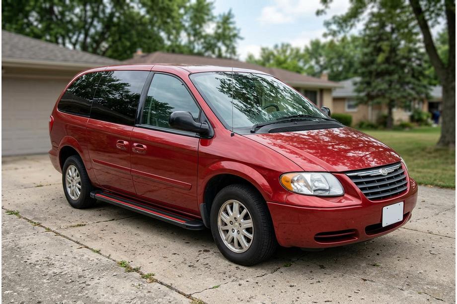 Chrysler Voyager 2001–2007 Boční nášlapy Maya Red (2 ks, hliník) Image