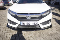 Honda Civic Sedan X 2016–2021 Přední lip spoiler LIP V1 (černý) fotografie 4