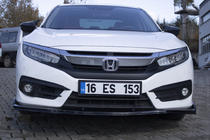 Honda Civic Sedan X 2016–2021 Přední lip spoiler LIP V1 (černý) fotografie 6