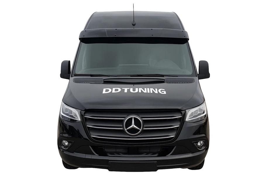 Mercedes Sprinter W907/W910 2018– Sluneční kšilt na čelní sklo (černý lesk, 5 mm) Fotografie 2