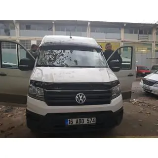 Deflektor čelního skla (černý lesk, 5 mm) Volkswagen Crafter 2016– fotografie 4