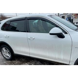 Deflektory oken s chromovou lištou (4 ks, HIC) Porsche Cayenne 2010–2017 fotografie 2