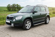 Skoda Yeti 2009–2017 Boční nášlapy BlackLine (2 ks, hliník) fotografie 1
