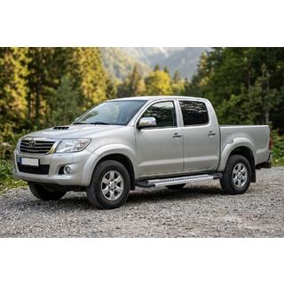 Boční prahy New Vision Grey (2 ks., hliník) Toyota Hilux 2006–2015 fotografie 1
