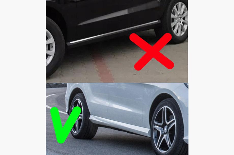 Mercedes GLE/ML třída W166 2011–2018 Přední zástěrky pro ML/GLE W166 bez bočních nášlapů (AMG prahy) Fotografie 2