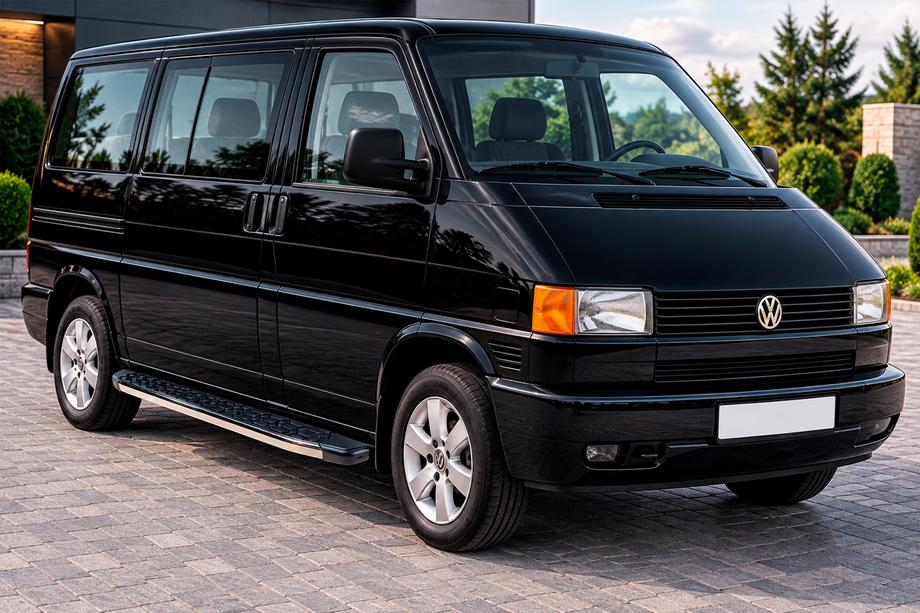 Volkswagen T4 Caravelle/Multivan 1990–2003 Boční nášlapy BlackLine (2 ks, hliník) Dlouhý rozvor Image