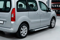 Peugeot Partner Tepee 2008–2018 Boční prahy New Vision Grey (2 ks., hliník) fotografie 1