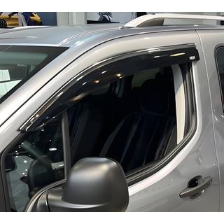 Ofuky oken s chromovou lištou (2 ks, Niken) Peugeot Partner/Rifter 2019– fotografie 2