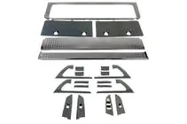 Toyota Land Cruiser 200 2007–2021 Sada vložek (kartáčovaný tmavý hliník) fotografie 5
