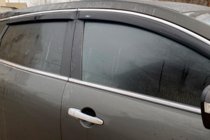 Mazda CX-9 2007–2016 Okenní deflektory s chromovou lištou (4 ks, HIC) fotografie 2