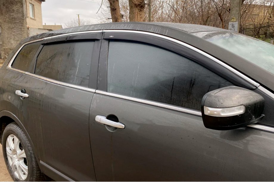 Mazda CX-9 2007–2016 Okenní deflektory s chromovou lištou (4 ks, HIC) Image