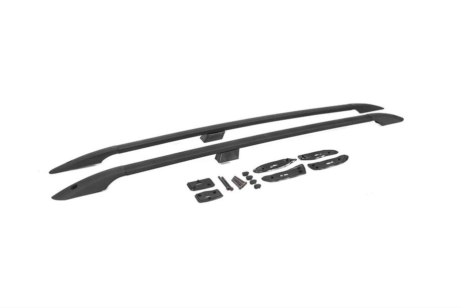 Toyota Land Cruiser 200 2007–2021 Střešní ližiny – turecký design (černé, 2 ks) plastové patky Image