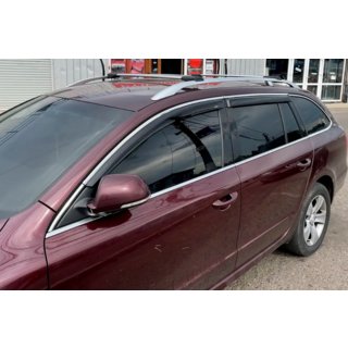 Ofuky oken s chromovou lištou SW (4 ks, HIC) Skoda Superb 2009–2015 fotografie 2