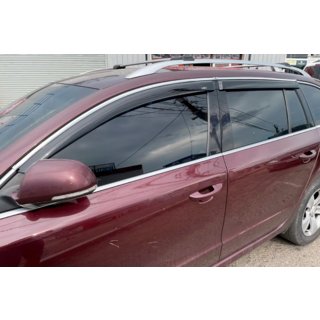 Ofuky oken s chromovou lištou SW (4 ks, HIC) Skoda Superb 2009–2015 fotografie 1