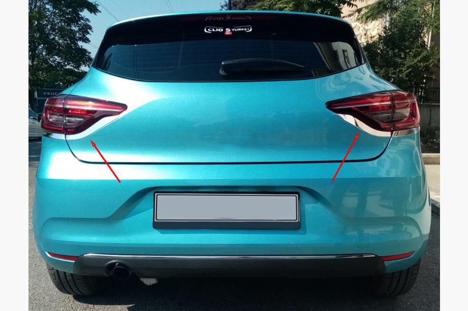 Renault Clio V 2019– Kryty zadních světel (2 ks, nerez) Image