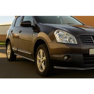 Boční dvojité trubky (2 ks, nerez) Nissan Qashqai 2007–2010 fotografie 1
