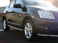 Nissan Qashqai 2010–2014 Boční dvojité trubky (2 ks, nerez) fotografie 3