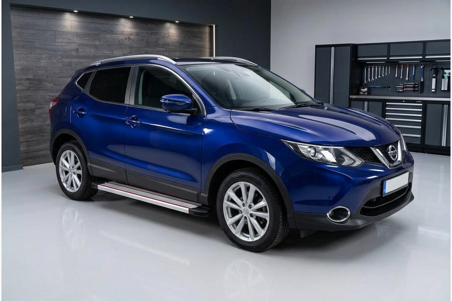 Nissan Qashqai 2014–2021 Boční prahy Maya Red-Grey (2 ks, hliník) Image