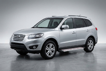 Hyundai Santa Fe 2 2006–2012 Boční prahy Maya Red-Grey (2 ks, hliník) fotografie 1