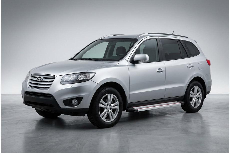 Hyundai Santa Fe 2 2006–2012 Boční prahy Maya Red-Grey (2 ks, hliník) Image